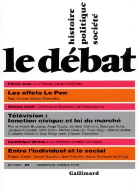 Couverture du produit · Débat, numéro 61, septembre-octobre 1990