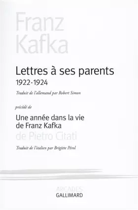 Couverture du produit · Lettres à ses parents, 1922-1924