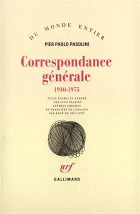 Couverture du produit · Correspondance générale: (1940-1975)