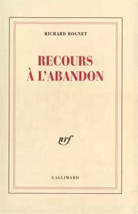 Couverture du produit · Recours à l'abandon