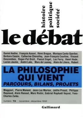Couverture du produit · Le débat 72 : novembre 1992