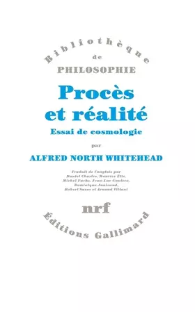 Couverture du produit · Procès et réalité: Essai de cosmologie