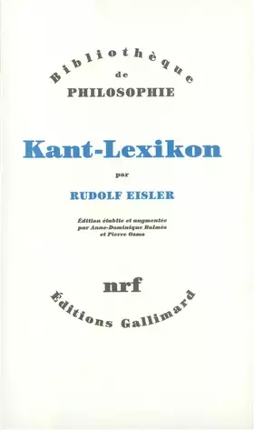 Couverture du produit · Kant-Lexikon (Tome 1)