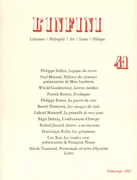 Couverture du produit · L'Infini, numéro 41