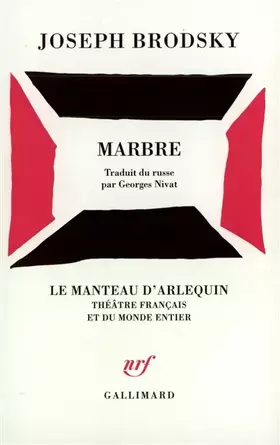 Couverture du produit · Marbre: Pièce en trois actes
