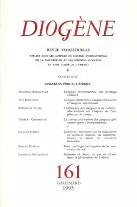 Couverture du produit · Diogène 161