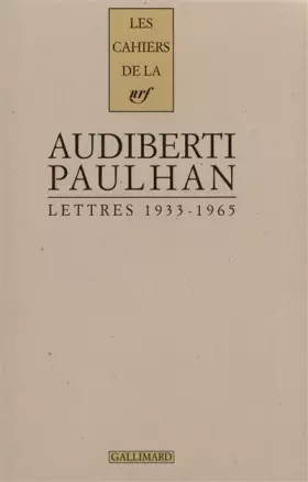 Couverture du produit · Lettres à Jean Paulhan: (1933-1965)