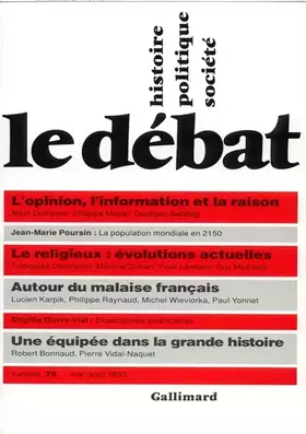 Couverture du produit · Le Débat, numéro 75