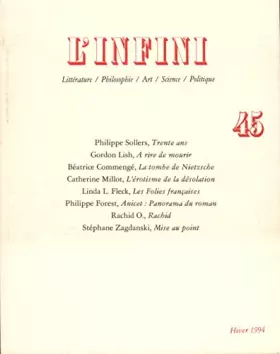 Couverture du produit · L'infini, numéro 45