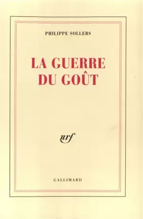 Couverture du produit · La Guerre du goût