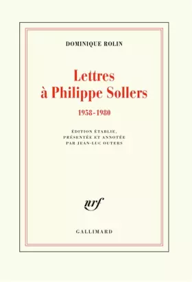 Couverture du produit · Lettres à Philippe Sollers: (1958-1980)