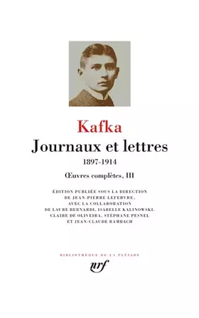 Couverture du produit · Journaux et lettres: 1897-1914