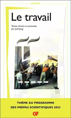 Couverture du produit · Le travail - Prépas scientifiques 2023