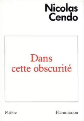 Couverture du produit · Dans cette obscurité