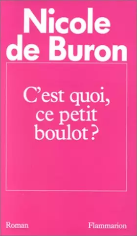 Couverture du produit · C'est quoi, ce petit boulot ?