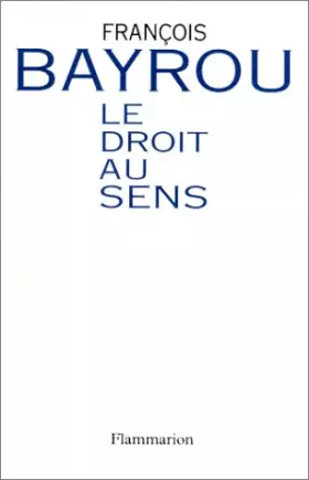 Couverture du produit · Le Droit au sens