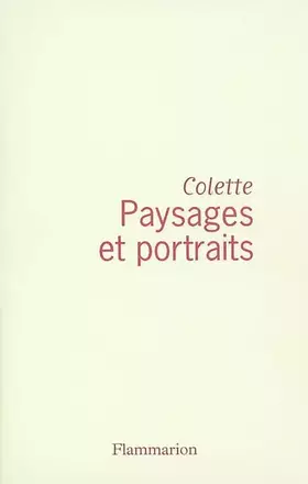 Couverture du produit · Portraits et Paysages