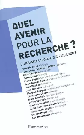 Couverture du produit · Quel avenir pour la recherche ?