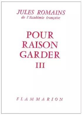 Couverture du produit · Pour raison garder, volume 3