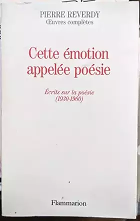 Couverture du produit · Cette émotion appelée poésie
