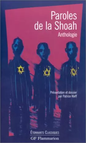 Couverture du produit · Paroles de la Shoah : Anthologie