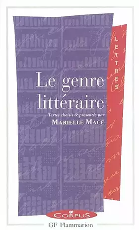 Couverture du produit · Le genre littéraire