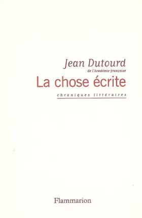 Couverture du produit · La chose écrite