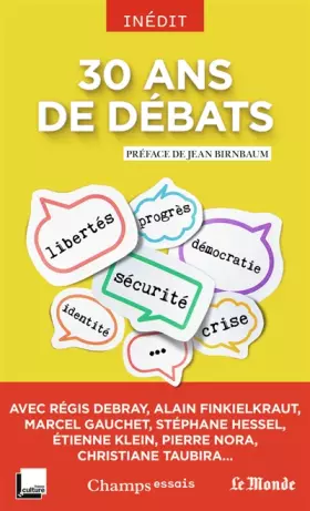 Couverture du produit · 30 ans de débats