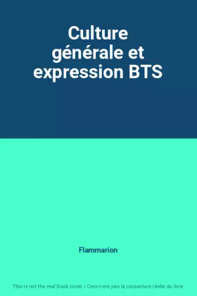 Couverture du produit · Culture générale et expression BTS