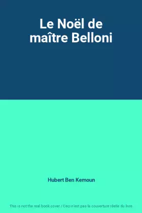Couverture du produit · Le Noël de maître Belloni