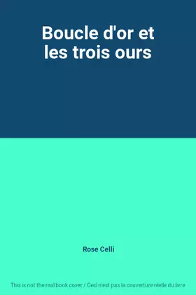 Couverture du produit · Boucle d'or et les trois ours