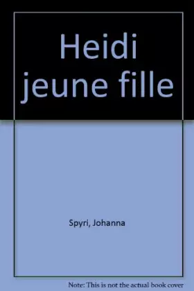 Couverture du produit · Heidi jeune fille