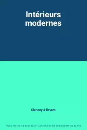 Couverture du produit · Intérieurs modernes