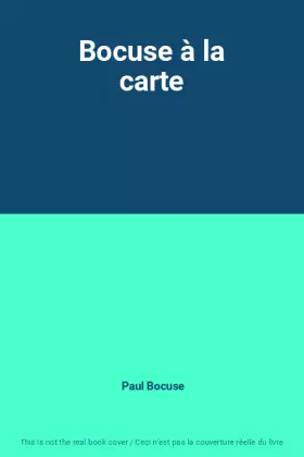 Couverture du produit · Bocuse à la carte