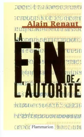 Couverture du produit · La Fin de l'autorité
