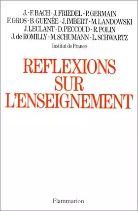 Couverture du produit · Réflexions sur l'enseignement