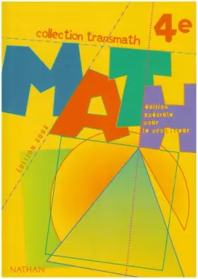 Couverture du produit · Transmath 4e 2002 professeur