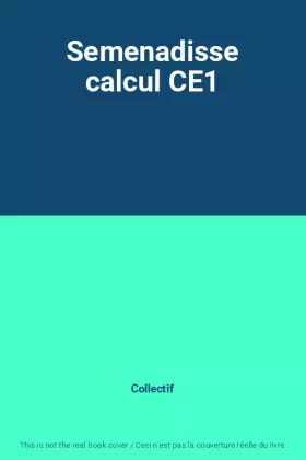 Couverture du produit · Semenadisse calcul CE1