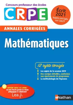 Couverture du produit · Annales CRPE Mathématiques