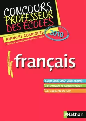 Couverture du produit · EPREUVE DE FRANCAIS CRPE 2010 NE