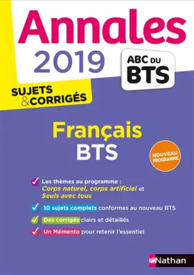 Couverture du produit · Annales BTS 2019 Français