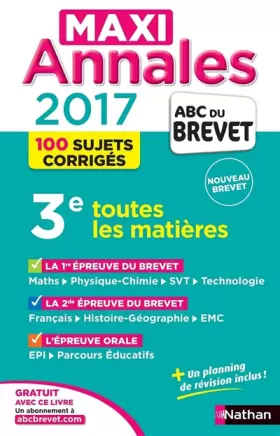 Couverture du produit · MAXI Annales ABC du BREVET 2017 (30)