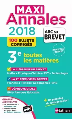 Couverture du produit · Maxi Annales ABC du BREVET 2018 (30)