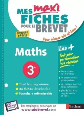 Couverture du produit · Mes MAXI Fiches Maths 3e (2)