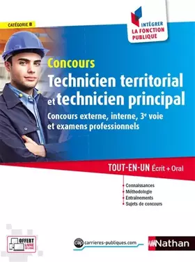 Couverture du produit · Concours Technicien territorial et Technicien principal - Intégrer la fonction publique - 2017