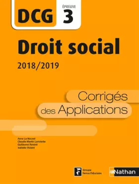 Couverture du produit · Droit social - DCG 3 - Corrigés