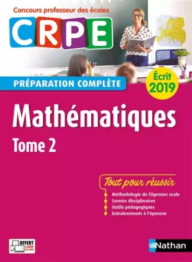 Couverture du produit · Mathématiques - Tome 2 - Ecrit 2019 - Préparation complète - CRPE