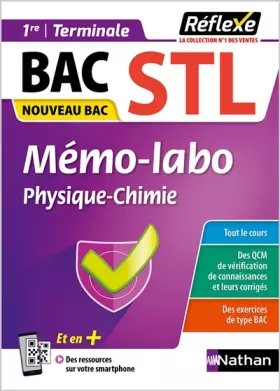 Couverture du produit · Mémo-Labo - Physique-Chimie - 1re/Tle STL - Réflexe - 2023