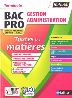 Couverture du produit · Toutes les matières Bac Pro GA - Réflexe (12) - Terminale