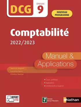 Couverture du produit · Comptabilité - DCG 9 - Manuel et applications - 2022-2023